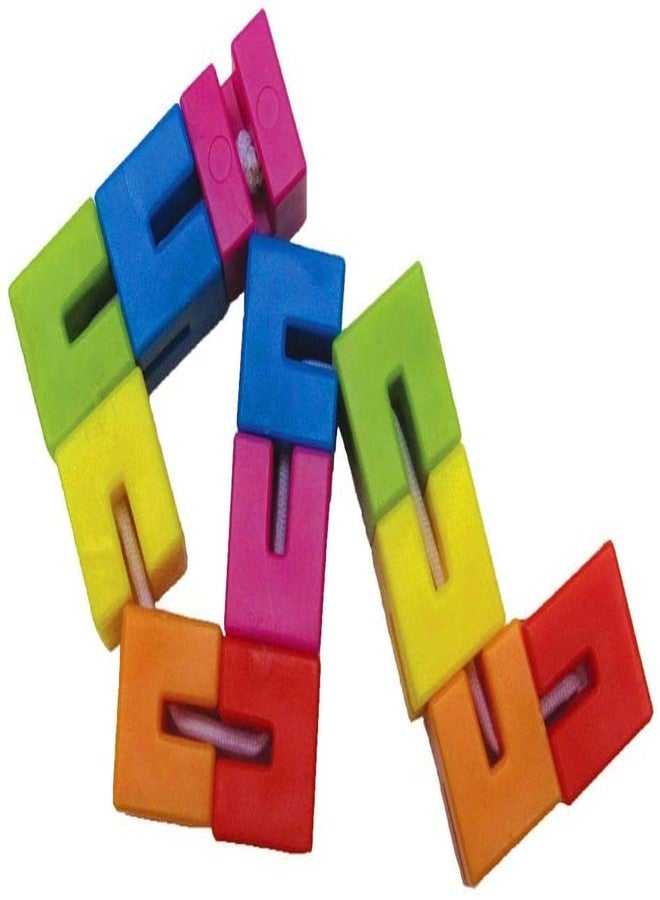 STAR MAGIC Wooden Puzzle Fidget Multi Colored Flexi Puzzle Bending Stretching Brain Teaser Finger Fidget - Image 4